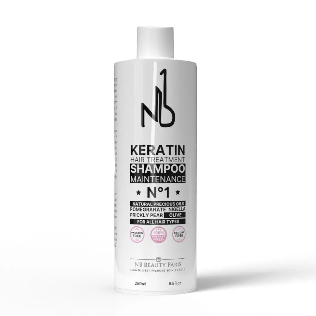 Shampoing sans sulfate Kératine - Réparateur Intense NB1 - Entretien post lissage brésilien N°1 - NB BEAUTY PARIS