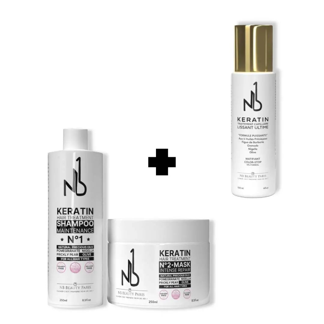 Soin Cheveux + Lissage Brésilien NB1 Pack Complet - NB BEAUTY PARIS