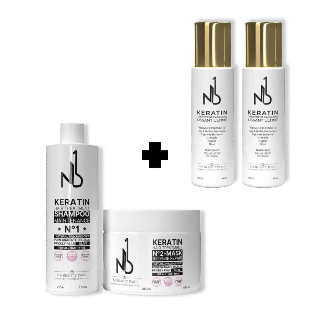 Soin Cheveux + Lissage Brésilien NB1 Pack Complet - NB BEAUTY PARIS