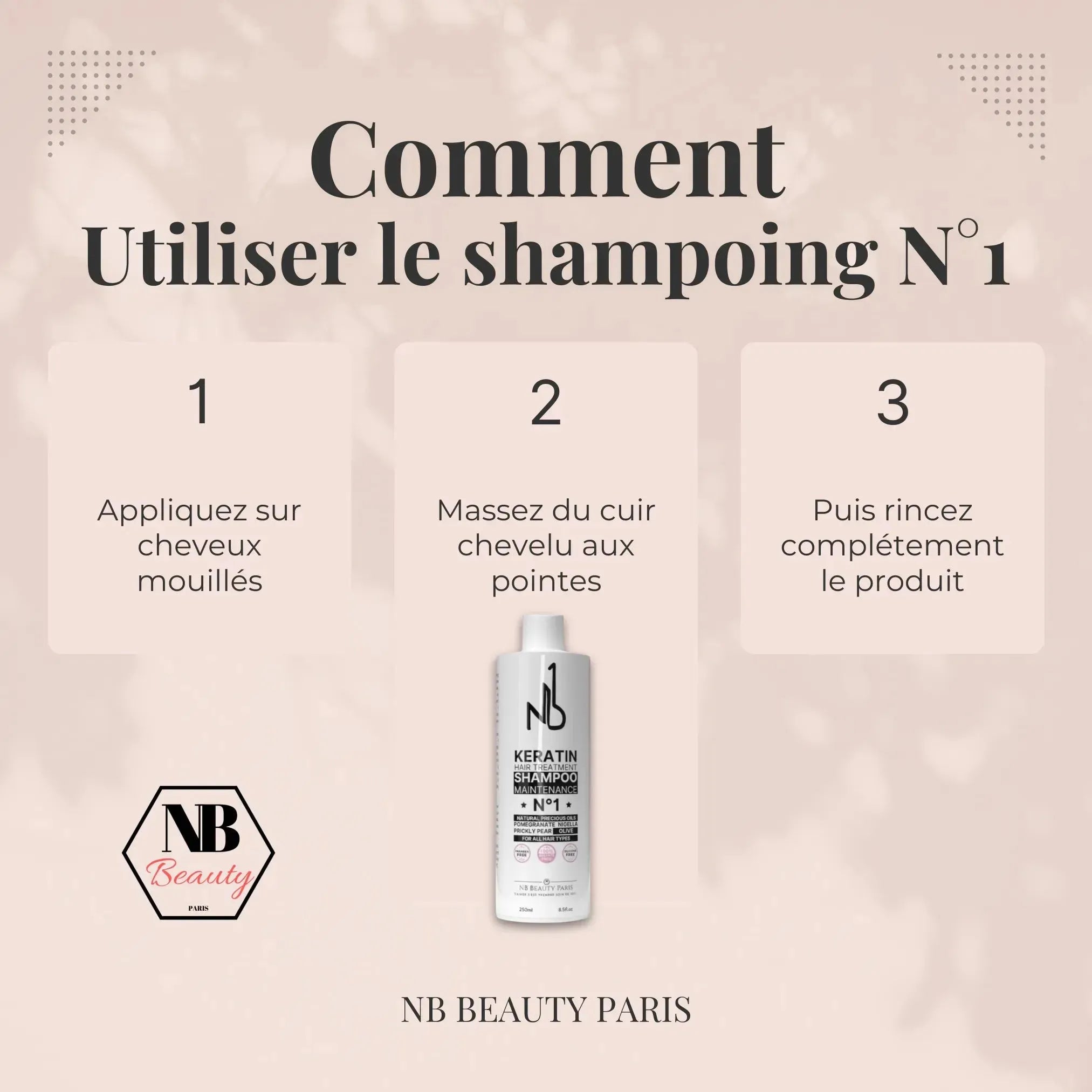 Duo Shampoing Sans Sulfate - Masque Capillaire Réparateur - NB BEAUTY PARIS