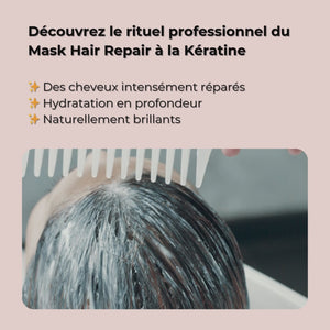 Découvrez le rituel professionnel du Mask Hair Repair à la Kératine - NB BEAUTY PARIS