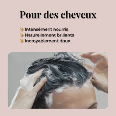 Pour des cheveux
✨ Intensément nourris
✨ Naturellement brillants
✨ Incroyablement doux